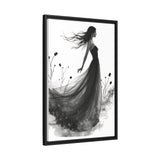 Canvas Print, Woman in Grass, Wall Art Decor, Female Portrait Picture, Nature Illustration