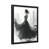 Stunning Framed Canvas Art - "BREATH TAKING" - Elegant Wall Decor, Modern Home Art, Gift for Her, Fashion Art Piece, Stylish Decor