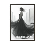 Stunning Framed Canvas Art - "BREATH TAKING" - Elegant Wall Decor, Modern Home Art, Gift for Her, Fashion Art Piece, Stylish Decor
