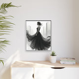 Elegant Framed Matte Canvas Wall Art - Stylish Home Decor, Gift for Fashion Lovers, Chic Living Room Artwork, Bridal Shower Decoration,