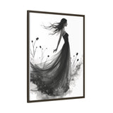 Canvas Print, Woman in Grass, Wall Art Decor, Female Portrait Picture, Nature Illustration