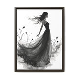 Canvas Print, Woman in Grass, Wall Art Decor, Female Portrait Picture, Nature Illustration