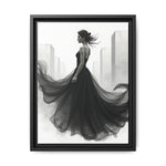 Elegant Framed Matte Canvas Wall Art - Stylish Home Decor, Gift for Fashion Lovers, Chic Living Room Artwork, Bridal Shower Decoration,