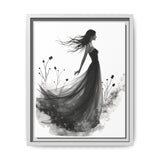 Canvas Print, Woman in Grass, Wall Art Decor, Female Portrait Picture, Nature Illustration