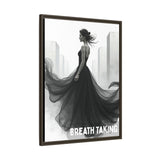 Stunning Framed Canvas Art - "BREATH TAKING" - Elegant Wall Decor, Modern Home Art, Gift for Her, Fashion Art Piece, Stylish Decor