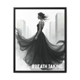Stunning Framed Canvas Art - "BREATH TAKING" - Elegant Wall Decor, Modern Home Art, Gift for Her, Fashion Art Piece, Stylish Decor