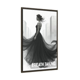 Stunning Framed Canvas Art - "BREATH TAKING" - Elegant Wall Decor, Modern Home Art, Gift for Her, Fashion Art Piece, Stylish Decor