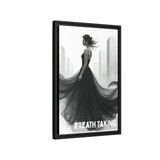 Stunning Framed Canvas Art - "BREATH TAKING" - Elegant Wall Decor, Modern Home Art, Gift for Her, Fashion Art Piece, Stylish Decor