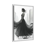 Stunning Framed Canvas Art - "BREATH TAKING" - Elegant Wall Decor, Modern Home Art, Gift for Her, Fashion Art Piece, Stylish Decor