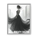 Stunning Framed Canvas Art - "BREATH TAKING" - Elegant Wall Decor, Modern Home Art, Gift for Her, Fashion Art Piece, Stylish Decor