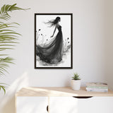 Canvas Print, Woman in Grass, Wall Art Decor, Female Portrait Picture, Nature Illustration