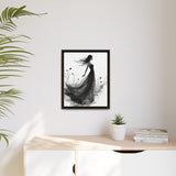 Canvas Print, Woman in Grass, Wall Art Decor, Female Portrait Picture, Nature Illustration