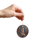 Stained Glass Cat Ornament - Side profile showing ceramic thickness | Iron Phoenix GHG Customs