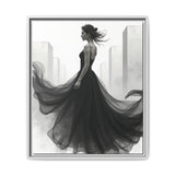 Elegant Framed Matte Canvas Wall Art - Stylish Home Decor, Gift for Fashion Lovers, Chic Living Room Artwork, Bridal Shower Decoration,