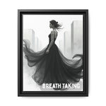 Stunning Framed Canvas Art - "BREATH TAKING" - Elegant Wall Decor, Modern Home Art, Gift for Her, Fashion Art Piece, Stylish Decor