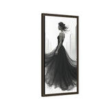 Elegant Framed Matte Canvas Wall Art - Stylish Home Decor, Gift for Fashion Lovers, Chic Living Room Artwork, Bridal Shower Decoration,