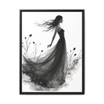 Canvas Print, Woman in Grass, Wall Art Decor, Female Portrait Picture, Nature Illustration