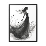 Canvas Print, Woman in Grass, Wall Art Decor, Female Portrait Picture, Nature Illustration