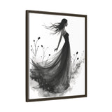 Canvas Print, Woman in Grass, Wall Art Decor, Female Portrait Picture, Nature Illustration