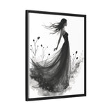 Canvas Print, Woman in Grass, Wall Art Decor, Female Portrait Picture, Nature Illustration
