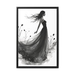 Canvas Print, Woman in Grass, Wall Art Decor, Female Portrait Picture, Nature Illustration
