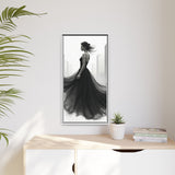Elegant Framed Matte Canvas Wall Art - Stylish Home Decor, Gift for Fashion Lovers, Chic Living Room Artwork, Bridal Shower Decoration,
