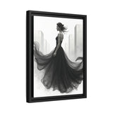 Elegant Framed Matte Canvas Wall Art - Stylish Home Decor, Gift for Fashion Lovers, Chic Living Room Artwork, Bridal Shower Decoration,