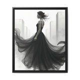 Elegant Framed Matte Canvas Wall Art - Stylish Home Decor, Gift for Fashion Lovers, Chic Living Room Artwork, Bridal Shower Decoration,