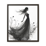 Canvas Print, Woman in Grass, Wall Art Decor, Female Portrait Picture, Nature Illustration