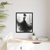 Elegant Framed Matte Canvas Wall Art - Stylish Home Decor, Gift for Fashion Lovers, Chic Living Room Artwork, Bridal Shower Decoration,