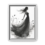 Canvas Print, Woman in Grass, Wall Art Decor, Female Portrait Picture, Nature Illustration