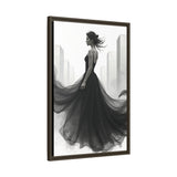 Elegant Framed Matte Canvas Wall Art - Stylish Home Decor, Gift for Fashion Lovers, Chic Living Room Artwork, Bridal Shower Decoration,