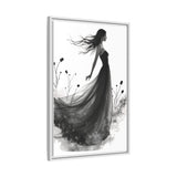 Canvas Print, Woman in Grass, Wall Art Decor, Female Portrait Picture, Nature Illustration
