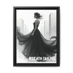 Stunning Framed Canvas Art - "BREATH TAKING" - Elegant Wall Decor, Modern Home Art, Gift for Her, Fashion Art Piece, Stylish Decor