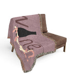 Wine Not? Woven Blanket — Cozy Wine-Themed Throw for Wine Lovers