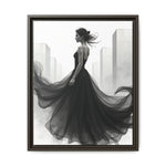 Elegant Framed Matte Canvas Wall Art - Stylish Home Decor, Gift for Fashion Lovers, Chic Living Room Artwork, Bridal Shower Decoration,