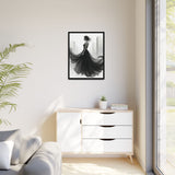 Elegant Framed Matte Canvas Wall Art - Stylish Home Decor, Gift for Fashion Lovers, Chic Living Room Artwork, Bridal Shower Decoration,