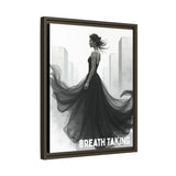 Stunning Framed Canvas Art - "BREATH TAKING" - Elegant Wall Decor, Modern Home Art, Gift for Her, Fashion Art Piece, Stylish Decor