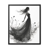 Canvas Print, Woman in Grass, Wall Art Decor, Female Portrait Picture, Nature Illustration