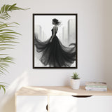 Elegant Framed Matte Canvas Wall Art - Stylish Home Decor, Gift for Fashion Lovers, Chic Living Room Artwork, Bridal Shower Decoration,