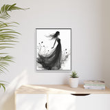 Canvas Print, Woman in Grass, Wall Art Decor, Female Portrait Picture, Nature Illustration