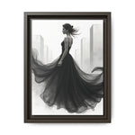 Elegant Framed Matte Canvas Wall Art - Stylish Home Decor, Gift for Fashion Lovers, Chic Living Room Artwork, Bridal Shower Decoration,