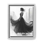 Stunning Framed Canvas Art - "BREATH TAKING" - Elegant Wall Decor, Modern Home Art, Gift for Her, Fashion Art Piece, Stylish Decor