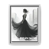 Stunning Framed Canvas Art - "BREATH TAKING" - Elegant Wall Decor, Modern Home Art, Gift for Her, Fashion Art Piece, Stylish Decor