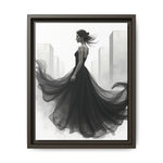 Elegant Framed Matte Canvas Wall Art - Stylish Home Decor, Gift for Fashion Lovers, Chic Living Room Artwork, Bridal Shower Decoration,