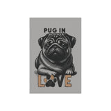 Pug Love Garden Banner, Pet Lover Decor, Dog Lover Gift, Outdoor Flag, Home & Garden Decoration