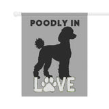 Dog Lover's Garden Banner, Poodle in Love Flag, Outdoor Décor, Pet Memorial, Garden Decoration, Dog Mom Gift, Customizable Banner