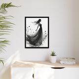 Canvas Print, Woman in Grass, Wall Art Decor, Female Portrait Picture, Nature Illustration