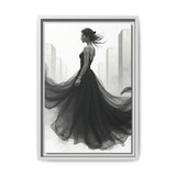 Elegant Framed Matte Canvas Wall Art - Stylish Home Decor, Gift for Fashion Lovers, Chic Living Room Artwork, Bridal Shower Decoration,