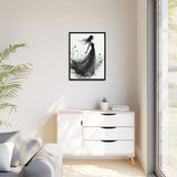 Canvas Print, Woman in Grass, Wall Art Decor, Female Portrait Picture, Nature Illustration
